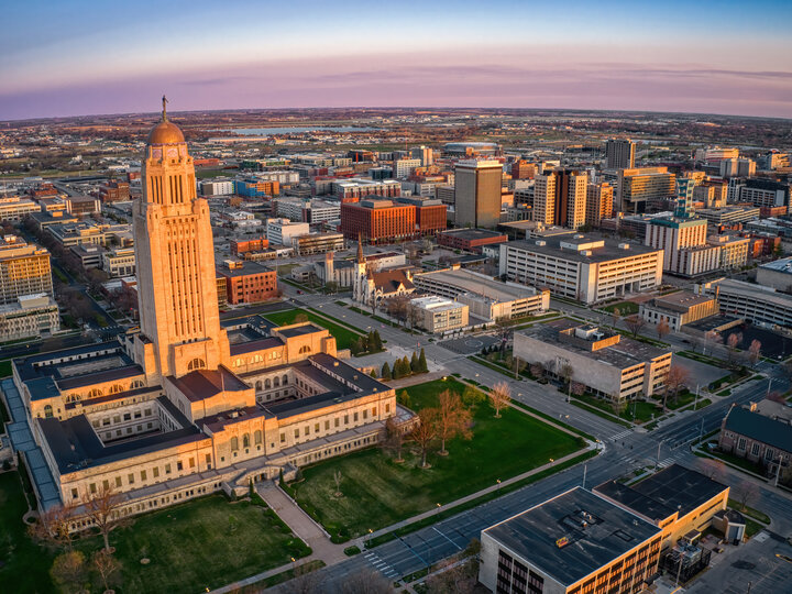 overview of downtown Lincoln